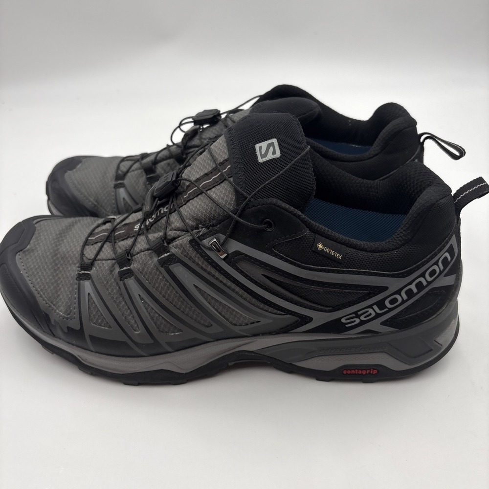 Salomon X Ultra Gortex Men's Trail Hiking Shoes Size 11 Gray & Black Sneakers - Picture 10 of 12